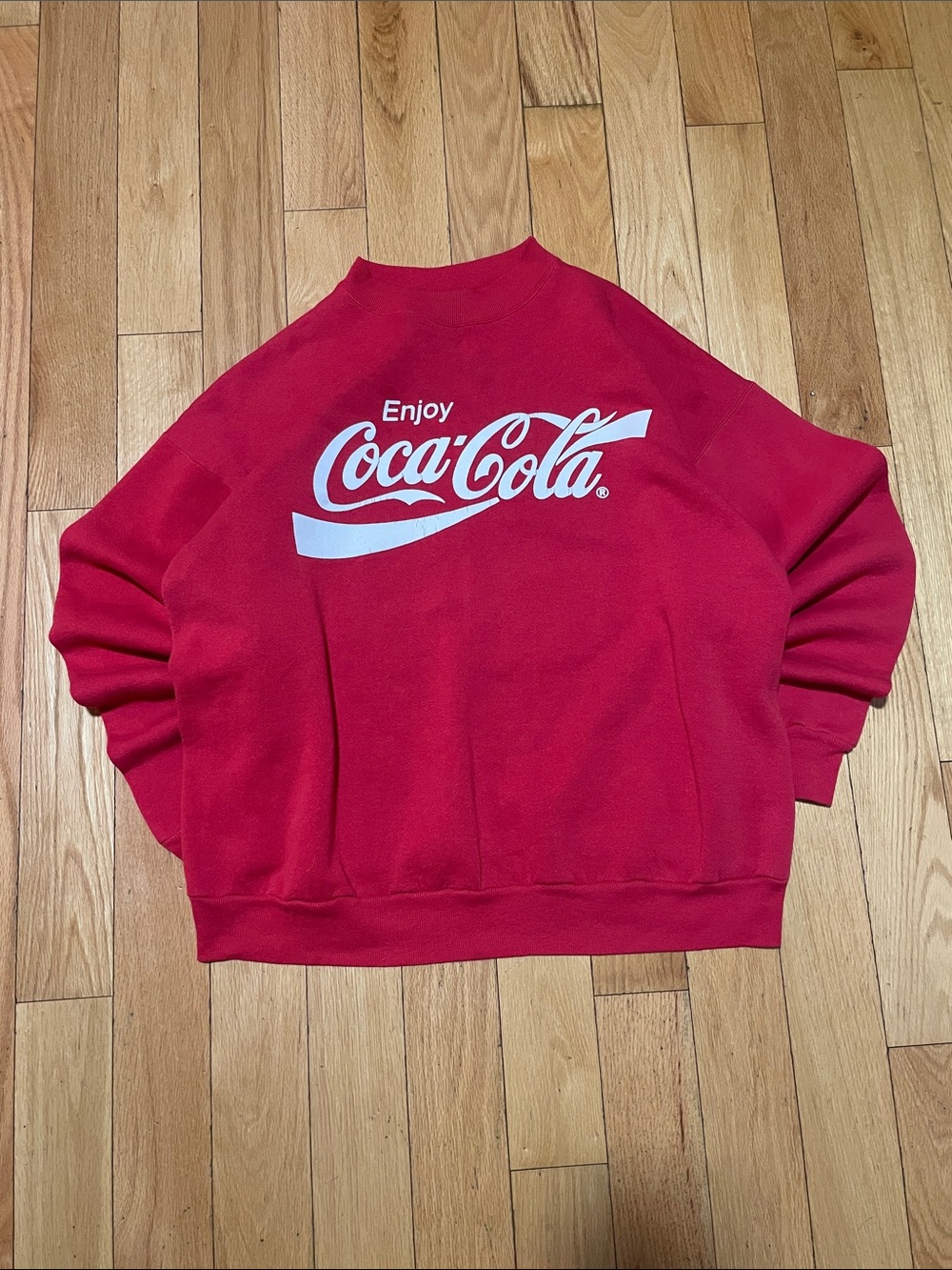 Coca Cola Red Crewneck Sweatshirt with White Logo